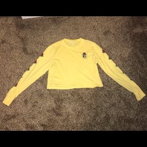 EMPYRE yellow cropped T-Shirt